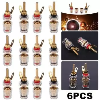 2 шт. 4 мм латунные клеммы для усилителя динамика для разъемов типа «банан» AU