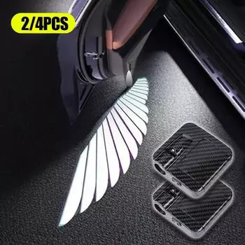 2 шт./4 шт. Автомобильный дверной проектор LED Angel Wings Courtesy Shadow Lights беспроводной энергосберегающий выключатель лампы аксессуары для автомобиля