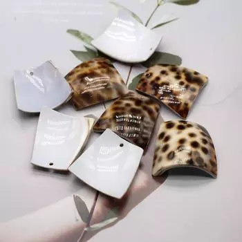 2 шт/4 шт леопардовый кулон ракушка натуральный перламутровый кулон для изготовления ювелирных изделий своими руками серьги браслет ожерелье аксессуар 2pcs/35x31mm