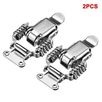 2 шт/4 шт ящик для инструментов вытяжка пружина сжатия рычажная защелка защелка зажим серебряный сплав петля для DIY ремесла маленький ящик