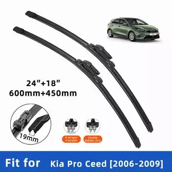 2 шт. 4 шт. Щетки стеклоочистителя для Kia Pro Ceed 2006-2009 Передние двойные резиновые полоски Щетки стеклоочистителя Щетки для лобового стекла Аксессуары для окон ветрового стекла 2PC