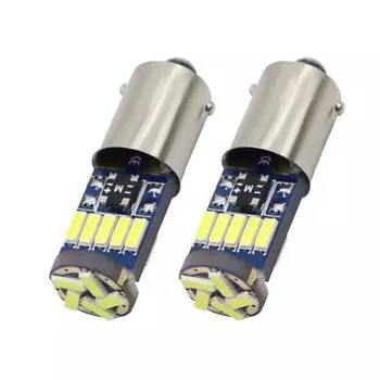 2 шт./4 шт. светодиодная автомобильная лампа BA9S, передние указатели поворота, сменные светодиодные чипы 15SMD 4014 CANBUS White light 4pcs