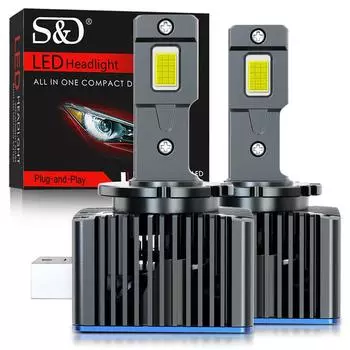 2 шт. 50000 лм D3S светодиодные лампы для фар D1S D2S D4S D8S D1R D2R D3R D4R D8R Turbo LED CSP фары для BMW Benz Volvo Лампа Canbus 100 Вт фара D1S/D1R