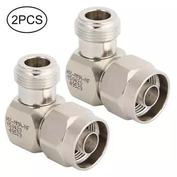 2 шт. 50 Ом N-штекер на N-гнездо прямоугольный адаптер-конвертер N-разъем