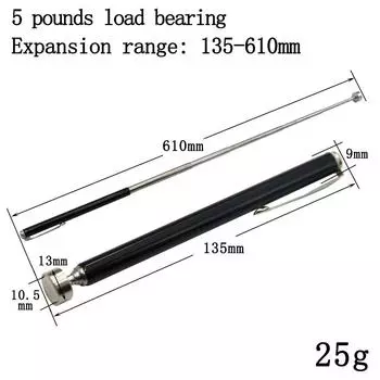 2 шт. 5 фунтов магнитный выдвижной захват всасывающий железный стержень портативный многофункциональный экстрактор ручка зажим инструмент для ремонта автомобиля 2pc