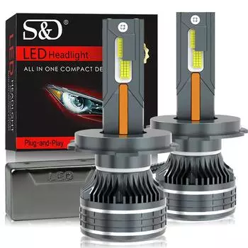 2 шт. 60000LM H7 LED H1 Canbus H4 H11 H8 9005 HB3 9006 HB4 9012 Hir2 автомобильные лампы для фар CSP четыре медные трубки 6500K белые автомобильные фары H1