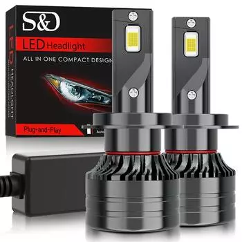 2 шт. 60000LM мощные автомобильные светодиодные фары H4 H7 6000K HB3 HB4 9005 9006 H1 H11 H8 9004 9007 9008 H13 9012 Hir2 лампы CSP 3570 чипы противотуманные фары 60 Вт H1