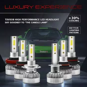 2 шт. 6000K H1 H7 HB3 HB4 H8 H9 H11 9012 автомобильные лампы для фар 55 Вт 10000LM Стайлинг светодиодные
