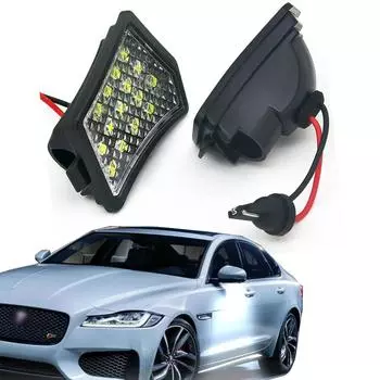 2 шт. 6000K светодиодные лампы под боковым зеркалом для Jaguar XF X250 X260 XJ X350 X351 X358 XE X760 XK XKR OEM C2C37089 и 90