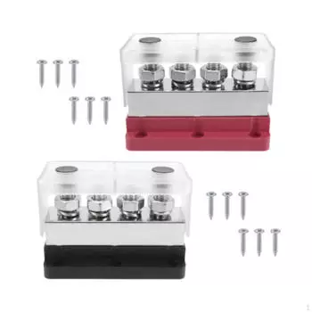 2 шт. 600A шина 4-постовой распределительный блок 12V-48V заменяемые детали легко устанавливаются для автомобилей автодомов