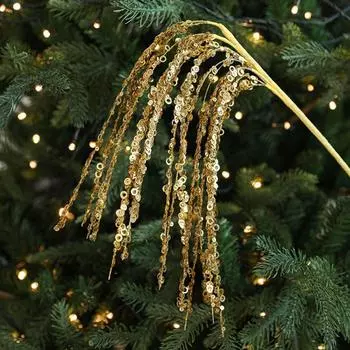 2 шт. 60 см искусственные рождественские блестящие ветки Веселое рождественское украшение шампанского