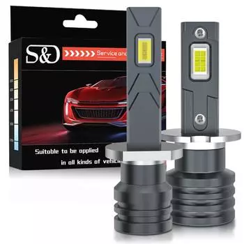 2 шт. 60 Вт H1 светодиодные лампы для фар H3 светодиодные лампы мини 20000LM 3570 CSP дальний ближний свет безвентиляторные лампы автомобильные противотуманные фары 12 В 6000 К дневные ходовые огни H1