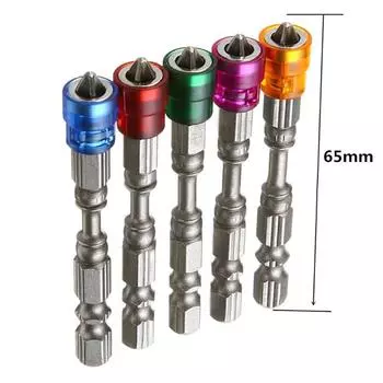 2 шт., 65 мм, магнитная отвертка с одной головкой, противоскользящий шестигранный винт PH2, электрический винт