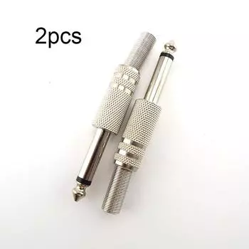 2 шт. 6,35 мм мужской моноканальный усилитель, разъемы адаптера, монофонический разъем, аудиокабель, аксессуары для микрофона, вилки