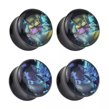 2 шт. 6-50 мм камуфляжный цвет ушные манометры туннели беруши носилки расширитель украшения для пирсинга для женщин и мужчин 6mm синий