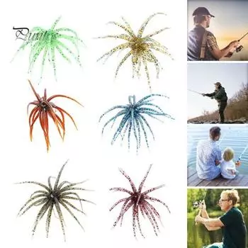 2 шт. 6,88 см/1,7 г мягкая приманка для морского ежа с юбкой для плавания, цветная искусственная приманка для соленой воды, пресноводного окуня, судака, форели, рыболовные принадлежности красный