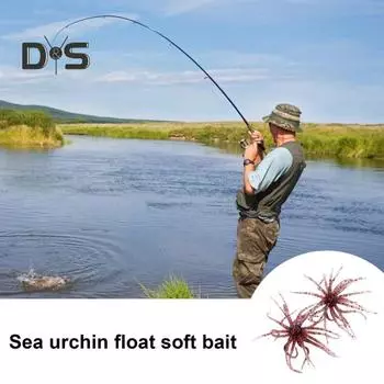 2 шт. 6,88 см/1,7 г мягкая приманка для морского ежа с юбкой для плавания, цветная искусственная приманка для соленой воды, пресноводного окуня, судака, форели, рыболовные принадлежности красный