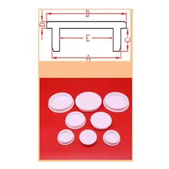 2 шт. 6,8-28 мм силиконовая резина заглушки торцевые круглые трубные вставки заглушки отверстия Т-образный стопор белый/черный 6.8mm чёрный