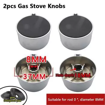 2 шт. 6/8 мм аксессуары для газовой плиты, кнопка сборки, универсальные серебряные ручки для газовой плиты, переключатель управления духовкой