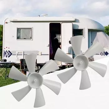 2 шт. 6-дюймовые белые сменные лопасти вентилятора 12 В D-образный вал для кемпера, лопасти вентилятора, D-образный вал, вытяжной вентилятор для ванной комнаты кемпера CHINA
