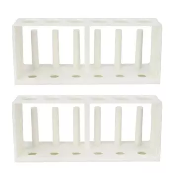 2 шт. 6 отверстий 6 столбов пробирка стойка белый пластиковый центрифуга держатель пробирки лабораторные принадлежности