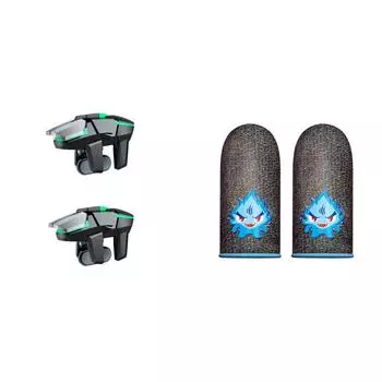 2 шт. 6-пальцевый игровой триггер для мобильного телефона для PUBG, геймпад, джойстик для стрельбы