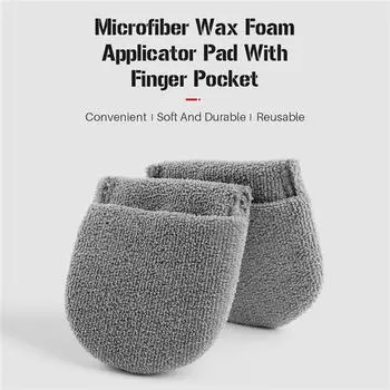 2 шт./6 шт. мягкая микрофибра, автомобильный аппликатор для воска, рукавицы, полировальная губка, воск, пенопласт, аппликатор для чистки автомобиля, автодетейлинг