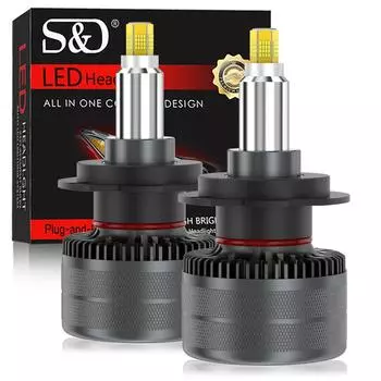 2 шт. 6 сторон 80000LM 3D H7 CSP светодиодный Canbus 360° H1 H11 HB3 HB4 9012 Hir2 Led H8 9006 9005 Автомобильная лампа дальнего/ближнего света 120 Вт противотуманная фара для автомобиля 12 В H1