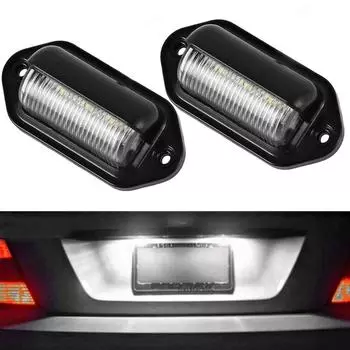 2 шт. 6 светодиодных фонарей для номерного знака 12 В 24 В, автомобильный фонарь, безопасная бирка, дверная лампа для грузовика, прицепа, тягача, грузовика, автофургона, аксессуары Amagi