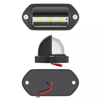 2 шт. 6 светодиодов подсветка номерного знака автомобиля для внедорожника, грузовика, прицепа, фургона, подножки, белые лампочки, автомобильные товары, подсветка номерного знака белый