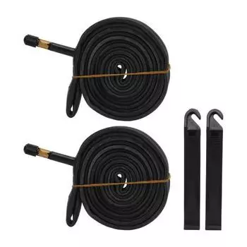 2 шт. 700x23C велосипедная камера 48 мм клапан Schrader бутилкаучуковая велосипедная камера с 2 лопатками для покрышек