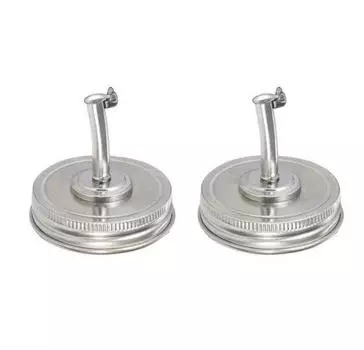 2 шт., 70 мм, крышки с носиком, крышка для бутылки с маслом, силиконовая крышка шайбы для каменщика, товары для распродажи серебряный