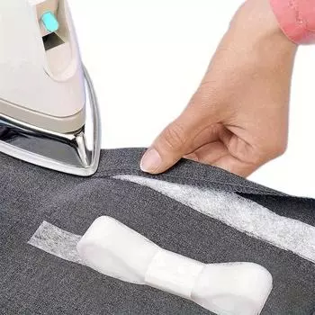 2 шт. 70 ярдов термоклеевой ленты для подгибки - клейкая лента без пришивания для подшивания одежды, брюк, штор, поделок своими руками, ширина 0,59 дюйма 2 Rolls