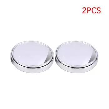 2 шт. 75 мм 3R-036 наклеиваемое выпуклое зеркало заднего вида для слепых зон с регулируемым широким углом обзора серебряный