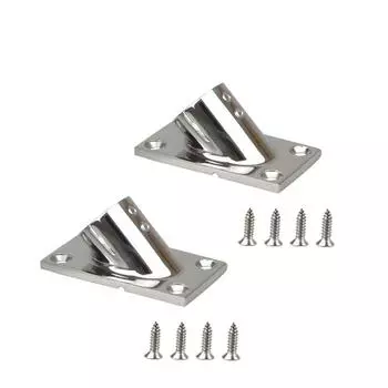 2 шт. 7/8 60 градусов поручень для палубы лодки квадратное основание морская прочная нержавеющая сталь 316 для лодки яхты 22 мм/25 мм рельс/трубка