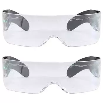 2 шт. 7-цветные киберпанк светодиодные очки-визор для косплея, Хэллоуина, вечеринки в баре или клубе