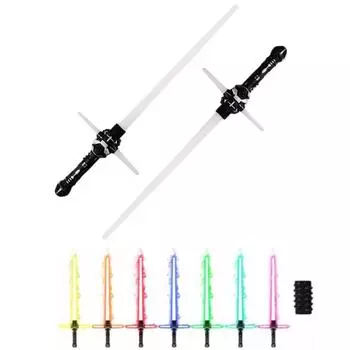 2 шт. 7 цветов, меняющий светящийся меч, расширяемый светодиодный светящийся меч, светящиеся игрушки для косплея на Хэллоуин