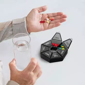 2 шт., 7 дней, коробка для хранения таблеток, мини-путешествия, портативный дозатор для лекарств, многофункциональная пластиковая коробка с семью отделениями