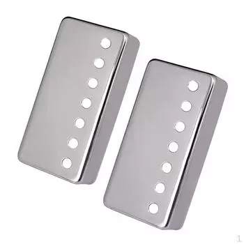 2 шт., 7 отверстий, латунные крышки звукоснимателей хамбакера для замены Les Paul серебряный