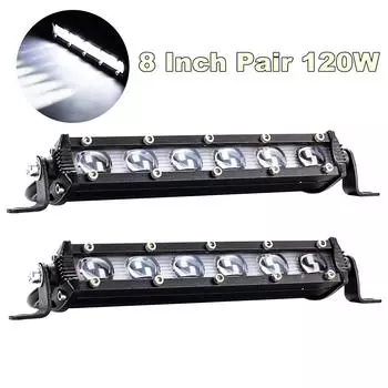 2 шт. 8 120 Вт Алюминиевая 6D Точечный луч Тонкая светодиодная рабочая планка Однорядные лампы для автомобиля внедорожника Новые