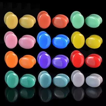 2 шт. 8-30 мм красочные овальные ушные манометры туннели беруши носилки украшения для пирсинга для женщин и мужчин 8mm светло-фиолетовый