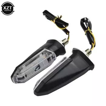 2 шт. 8 мм мини-светодиодные указатели поворота для мотоцикла, янтарный мигающий свет, мигалка, указатель поворота, 12 В, аксессуар для мотоиндикатора