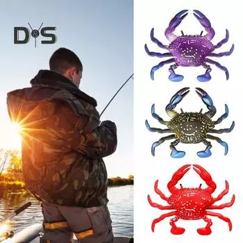 2 шт. 8 см/10 г мягкая приманка для краба плавающая бионическая приманка для краба красочная искусственная приманка TPR аксессуары для соленой воды и пресной воды жёлтый