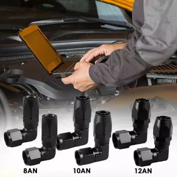 2 шт. 8AN/10AN/12AN фитинг для шланга поворотный 90 градусов фитинг для шланга низкопрофильный кованый фитинг для шланга адаптер герметичный конец шланга