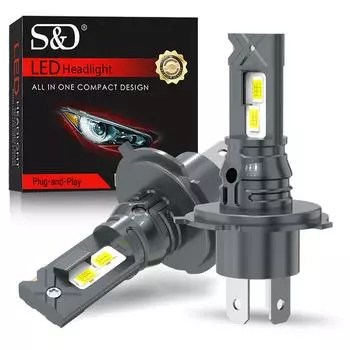 2 шт. 9003 H4 светодиодные фары дальнего и ближнего света Canbus безвентиляторный головной свет для автомобиля мотоцикла 12 В супер яркий автомобильный головной фонарь Plug&Play 6000K белый