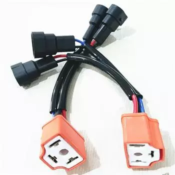 2 шт. 9006/9005 в H4, переходник для лампы накаливания, разъем жгута проводов