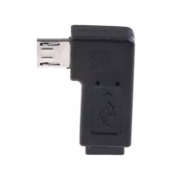 2 шт. 90 градусов микро левый и правый угол USB-переходники с разъемом «папа-мама» зарядное устройство