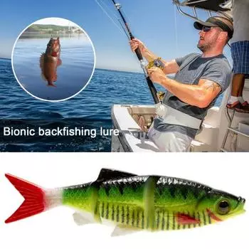 2 шт., 9,5 см/9,5 г, многошарнирная рыболовная приманка, 3 секции, приманка для плавания, реалистичные 3D глаза, искусственная приманка из ПВХ, пресноводные аксессуары для морской рыбалки A