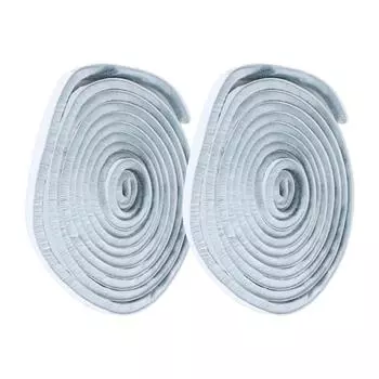 2 шт 9x9 мм пылезащитная ветрозащитная самоклеящаяся уплотнительная лента для двери, окна, 5 м, серебристо-серая