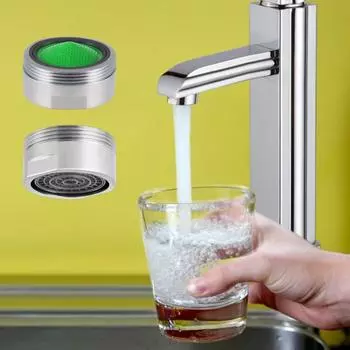 2 шт. Аэратор для смесителя с наружной резьбой, аэратор для кухонной мойки, фильтр для смесителя для ванной комнаты, стандартный размер, с прокладкой для кухни, ванной комнаты Silvery